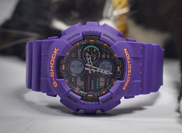 Casio G-Shock Special Color Neon Genesis Evangelion Purple Watch GA140-6ADR - Diligence1International