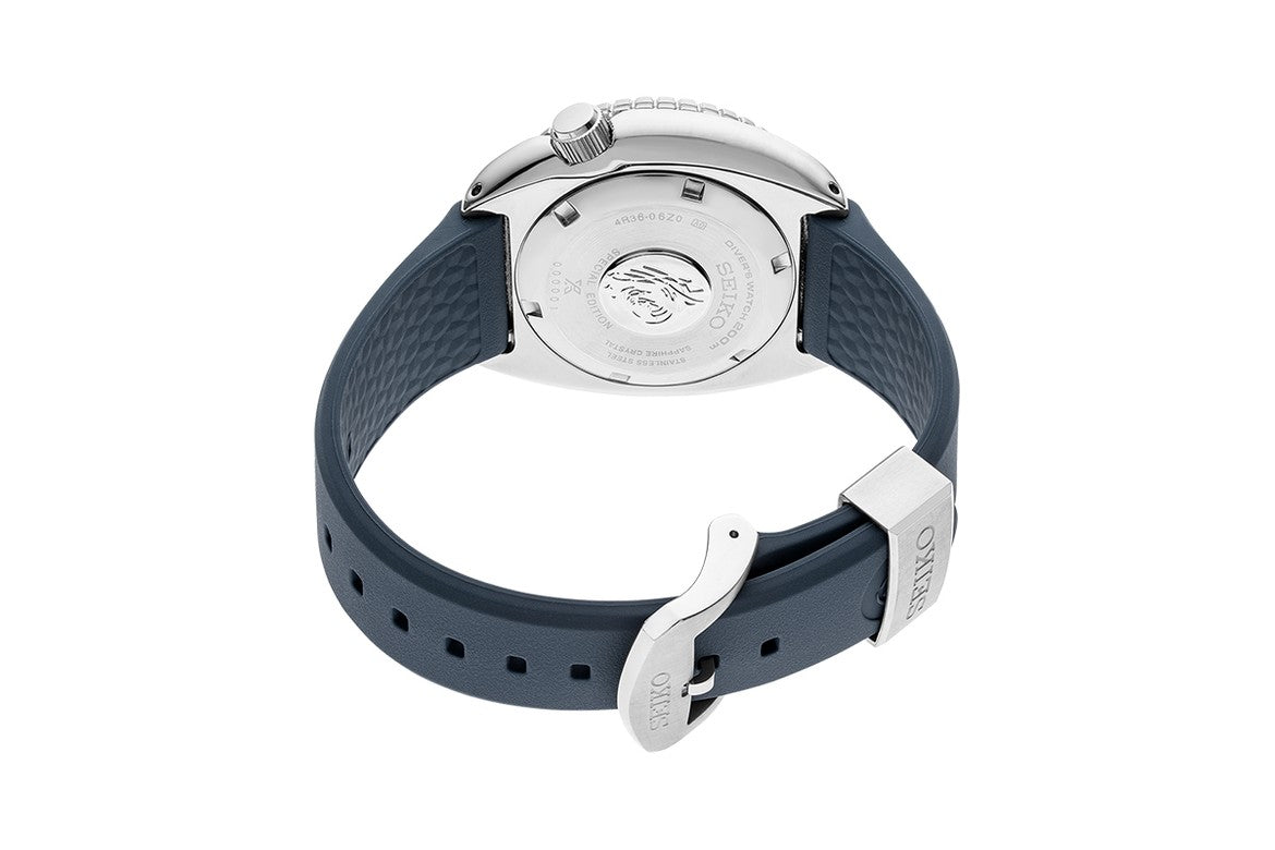 Seiko SE Save the Ocean Dark Manta Ray King Turtle Diver's Men's Rubber Strap Watch SRPF77K1 - Diligence1International