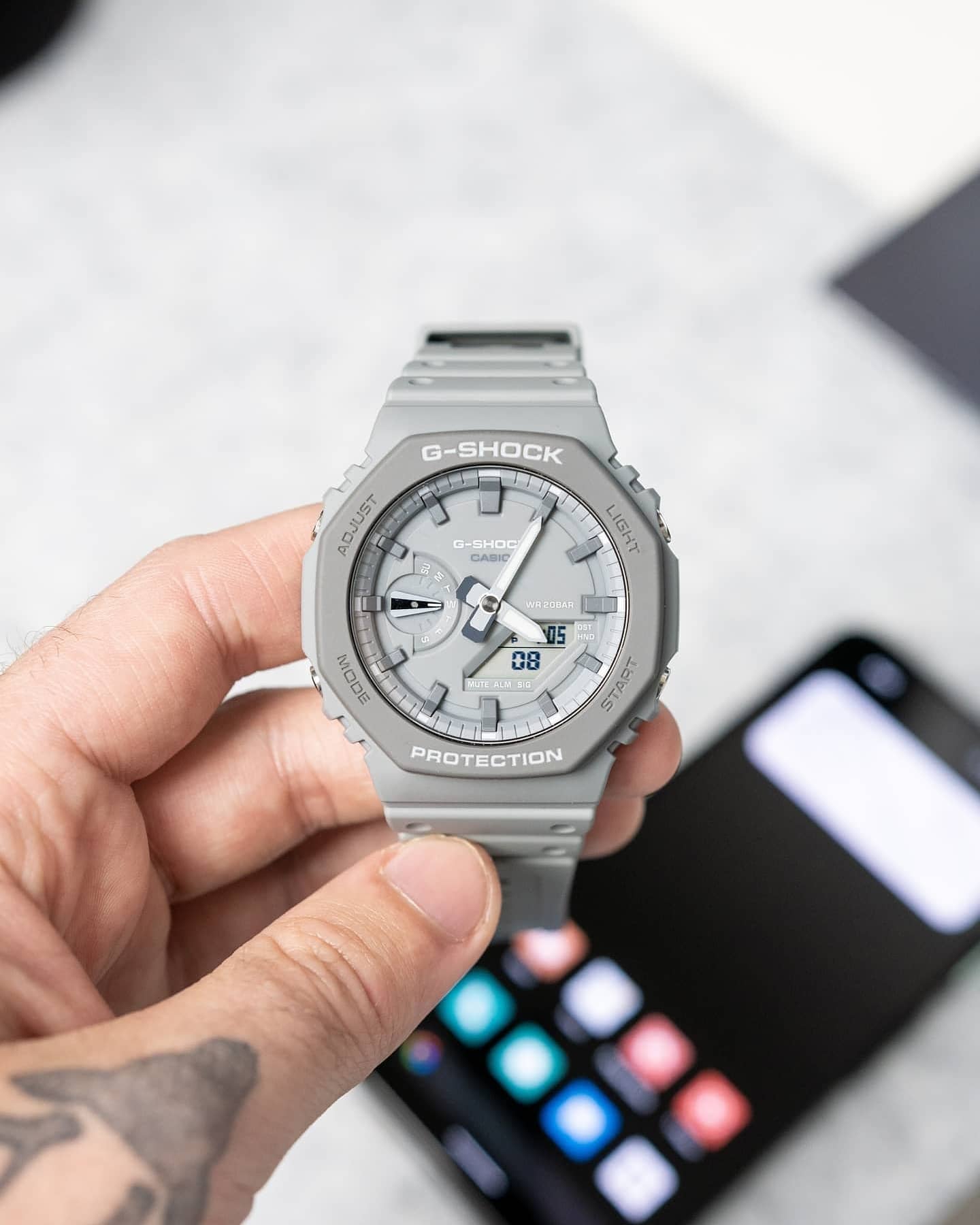 Casio G-Shock Carbon Core Guard Earth Tone Grey AP CasiOak Watch GA2110ET-8ADR - Diligence1International
