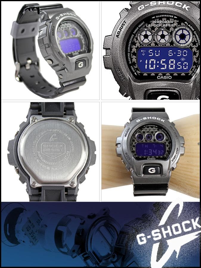 Casio G-Shock Sports Digital Crazy Colors Silver x Black Watch DW6900SC-8DR - Diligence1International