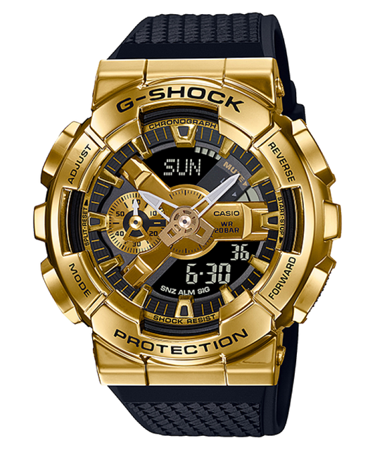 Casio G-Shock Metal Covered Series Analog-Digital Gold x Black Watch GM110G-1A9DR