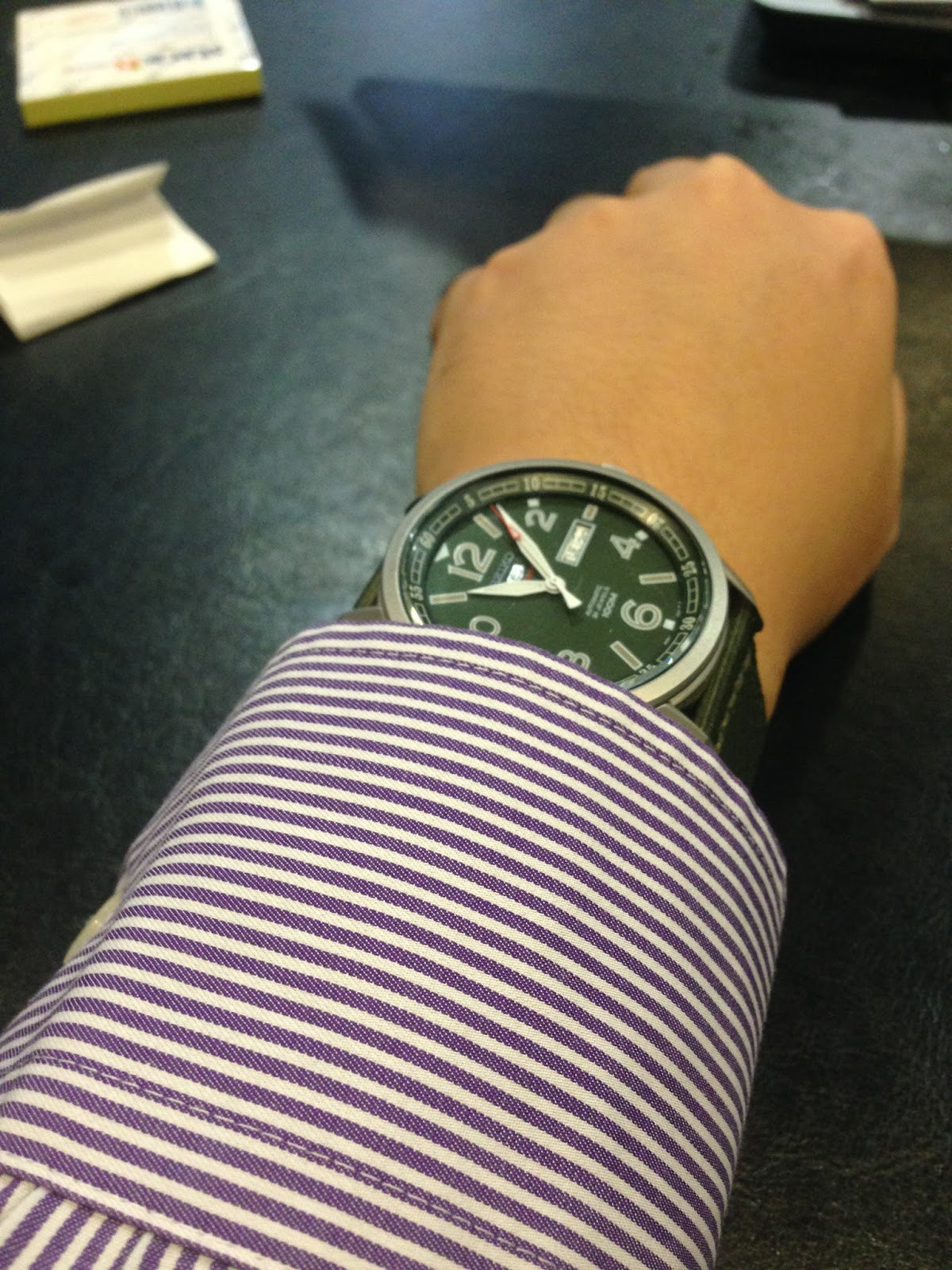 Seiko 5 Sports Military 100M Automatic Men's Watch Green Nylon Strap SRP621K1