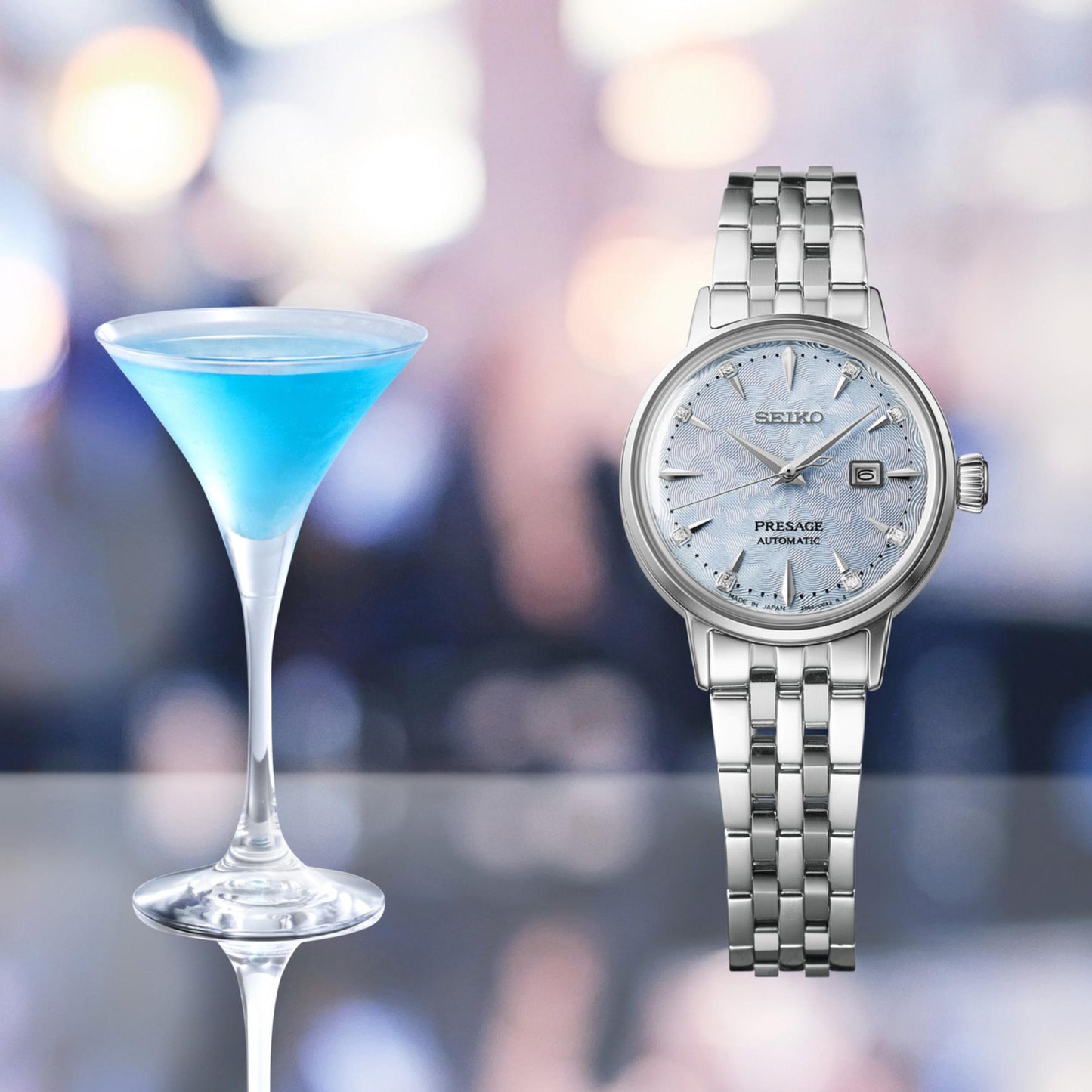 Seiko Japan Made Presage Cocktail Time "Skydiving" Ladies' Watch SRE007J1
