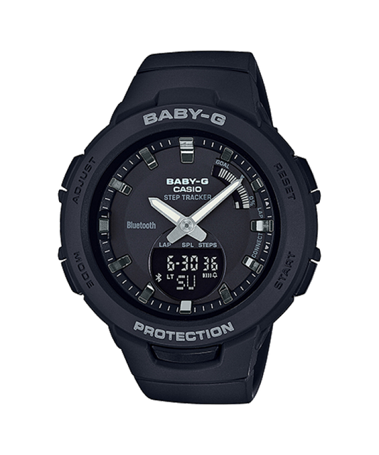 Casio Baby-G G’Squad Mobile Link Bluetooth Analog-Digital Black Watch BSAB100-1ADR