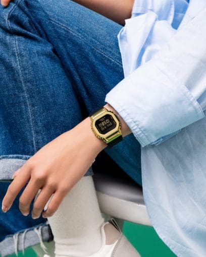 Casio G-Shock Digital Metal-Resin Black x Gold Women's Watch GMS5600GB-1ADR