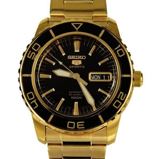 Seiko 5 Sports Gold Plated 55 Fathoms Men's Watch SNZH60K1 - Diligence1International