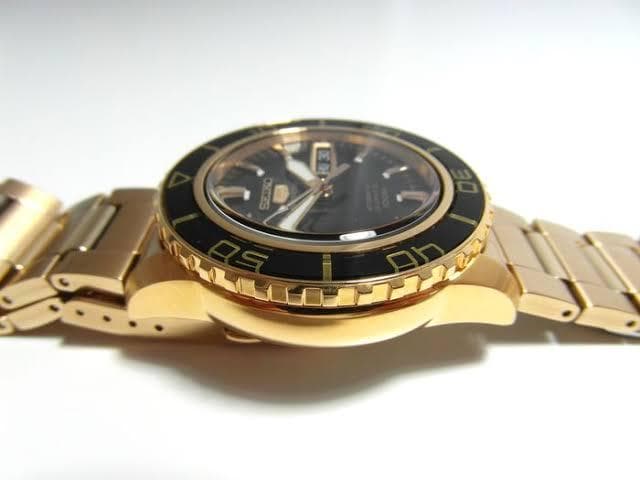 Seiko 5 Sports Gold Plated 55 Fathoms Men's Watch SNZH60K1 - Diligence1International