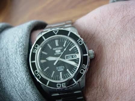 Seiko 5 Sports Black 55 Fathoms Men's Watch SNZH55K1 - Diligence1International