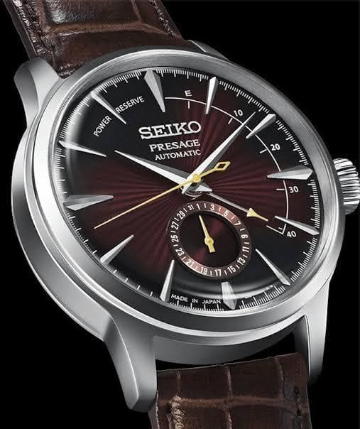 Seiko JAPAN Made Presage Cocktail w/ Pow. Res. Indicator Black Cat Martini Men's Watch SSA393J1 - Diligence1International