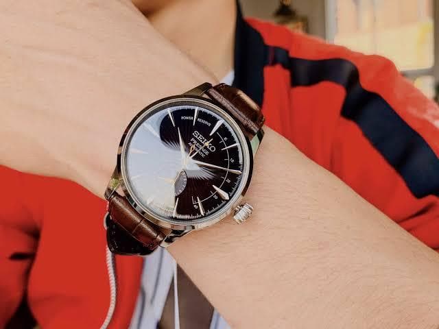 Seiko JAPAN Made Presage Cocktail w/ Pow. Res. Indicator Black Cat Martini Men's Watch SSA393J1 - Diligence1International