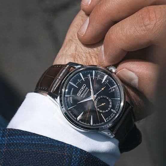 Seiko JAPAN Made Presage Cocktail w/ Pow. Res. Indicator Black Cat Martini Men's Watch SSA393J1 - Diligence1International