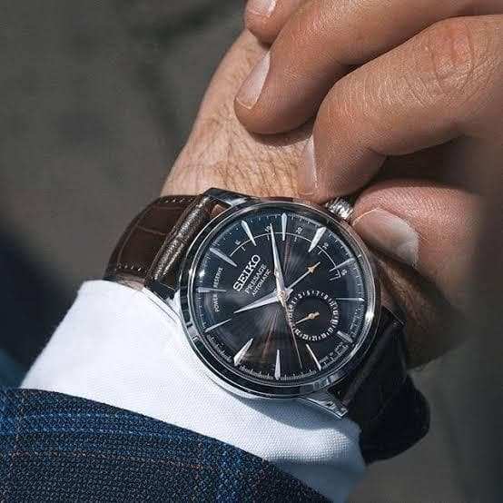Seiko JAPAN Made Presage Cocktail w/ Pow. Res. Indicator Black Cat Martini Men's Watch SSA393J1 - Diligence1International