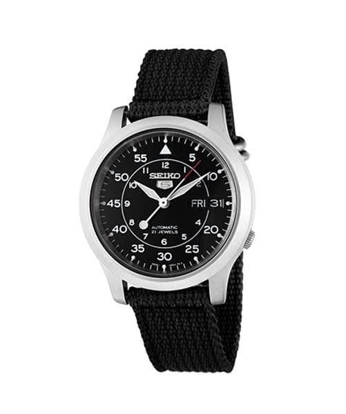 Seiko 5 Sports Military 100M Automatic Men's Watch Black Nylon Strap SNK809K2 - Diligence1International