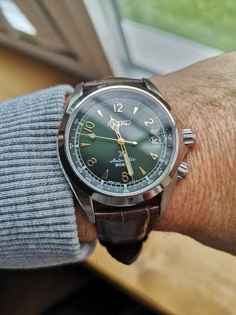 Seiko JAPAN Made Prospex Alpinist Green Men's Leather Strap Watch SPB121J1 - Diligence1International