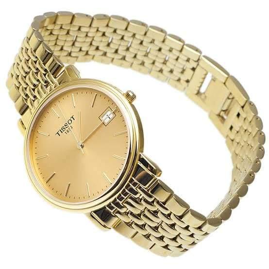 Tissot Swiss Made T-Classic Desire All Gold Plated Men's Watch T52.5.481.21 - Diligence1International