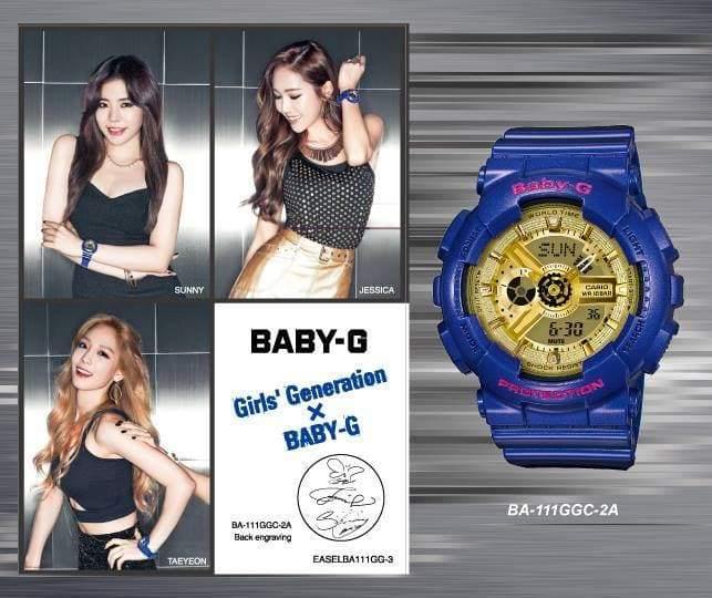 Casio Baby-G Limited Edition Girl's Generation Anadigi Glossy Purple x Gold Dial Watch BA111GGC-2ADR - Diligence1International