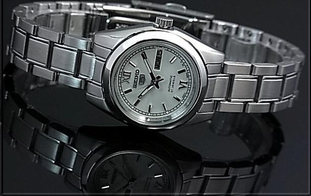 Seiko 5 Classic Silver Dial Couple's Stainless Steel Watch Set SNKL51K1+SYMK23K1 - Diligence1International