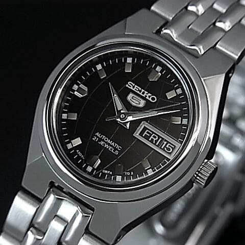 Seiko 5 Classic Black Dial Couple's Stainless Steel Watch Set SNKL71K1+SYMK43K1 - Diligence1International