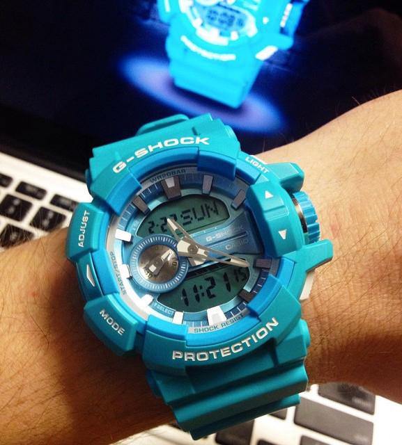 Casio G-Shock Big Case Analog-Digital Baby Blue Watch GA400A-2ADR - Diligence1International