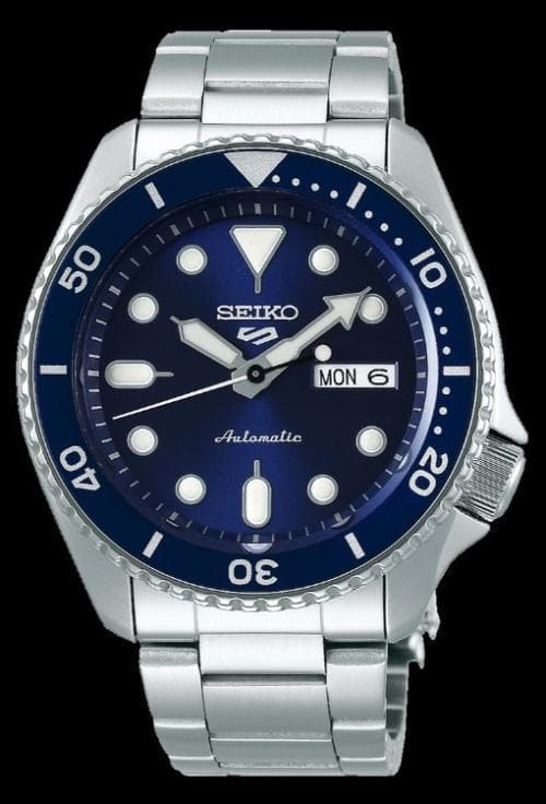 Seiko 5 Sports 100M Automatic Men's Watch Blue Bezel Dial SRPD51K1