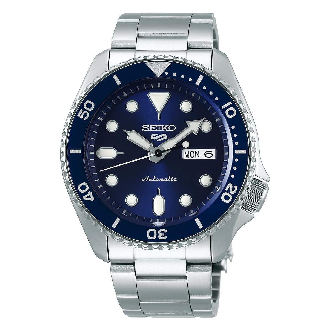 Seiko 5 Sports 100M Automatic Men's Watch Blue Bezel Dial SRPD51K1