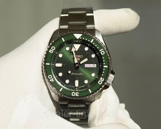 Seiko 5 Sports 100M Automatic Men's Watch FORREST Green Bezel Dial SRPD63K1