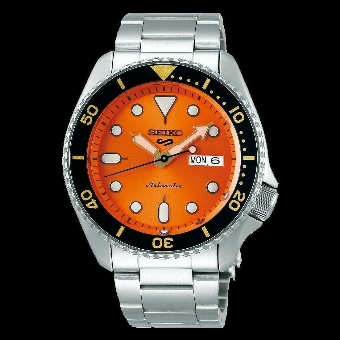 Seiko 5 Sports 100M Automatic Men's Watch Orange Dial SRPD59K1