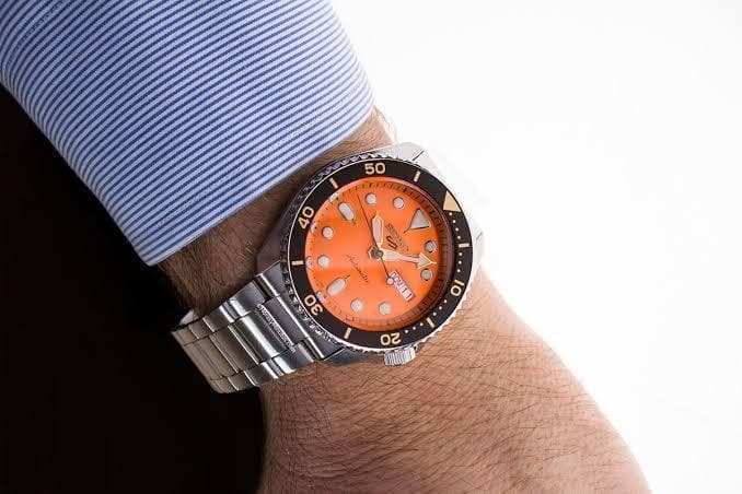 Seiko 5 Sports 100M Automatic Men's Watch Orange Dial SRPD59K1