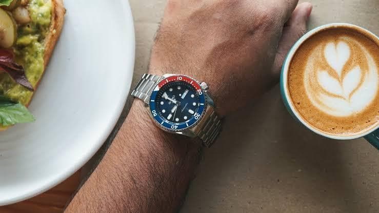 Seiko 5 Sports 100M Automatic Men's Watch Pepsi Bezel Blue Dial SRPD53K1