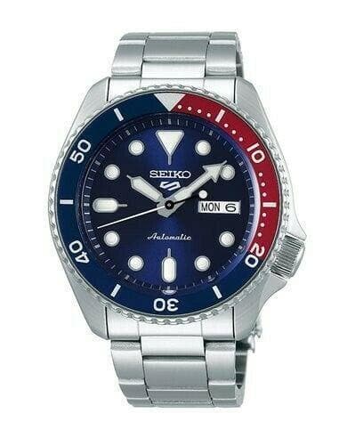 Seiko 5 Sports 100M Automatic Men's Watch Pepsi Bezel Blue Dial SRPD53K1