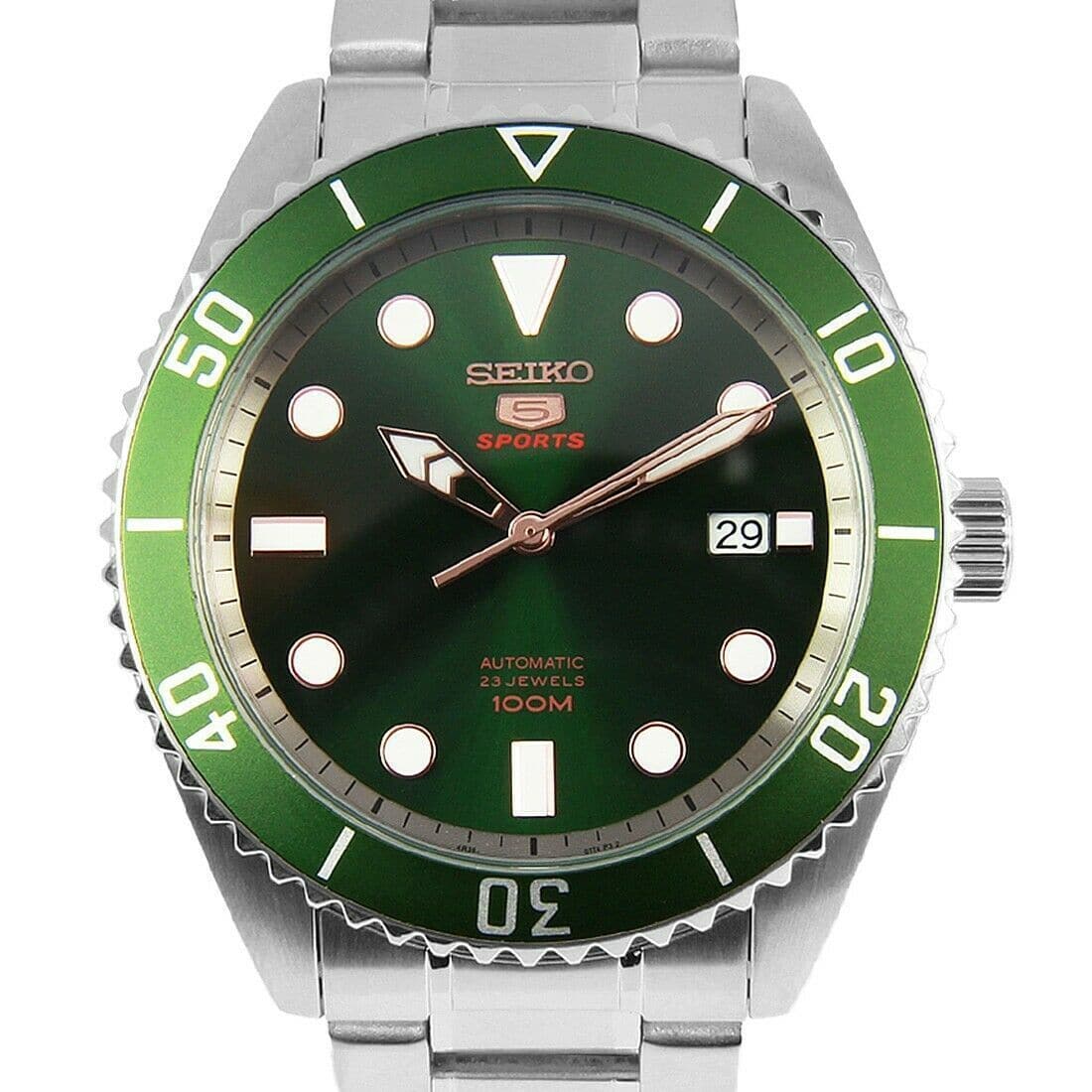 Seiko 5 Sports 100M Automatic Men's Watch Green Dial SRPB93K1