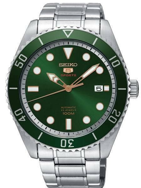 Seiko 5 Sports 100M Automatic Men's Watch Green Dial SRPB93K1