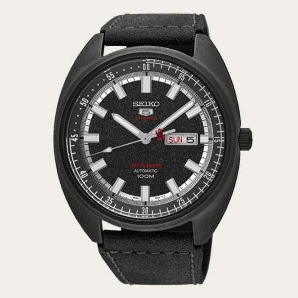 Seiko 5 Sports Black Dial Limited Edition Helmet Turtle Automatic Men's Watch SRPB73K1