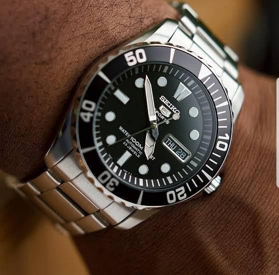 Seiko 5 Sports Black Sea Urchin Automatic Men's Watch SNZF17K1