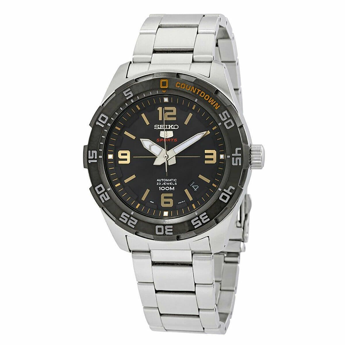 Seiko 5 Sports Japan Made 100M Automatic Men's Watch Black Dial SRPB83J1