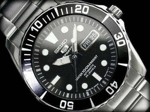 Seiko 5 Sports Japan Made Black Sea Urchin Automatic Men's Watch