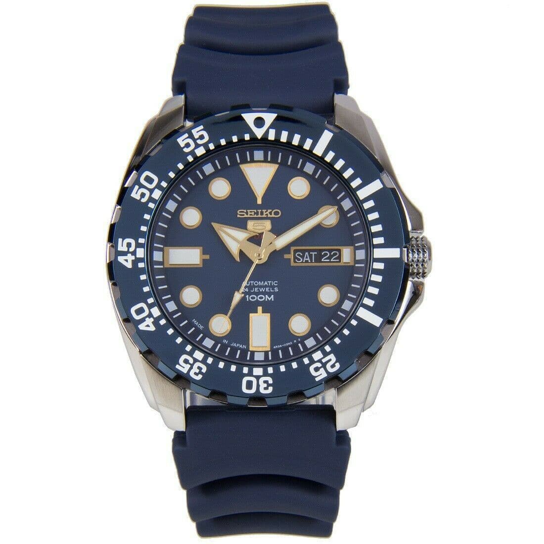 Seiko 5 Sports Japan Made Blue Mini Baby Monster Men's Watch SRP605J2