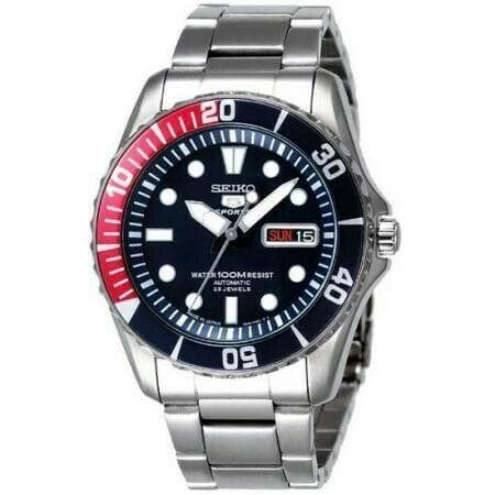 Seiko 5 Sports Japan Made Pepsi Sea Urchin Automatic Men's Watch SNZF15J1