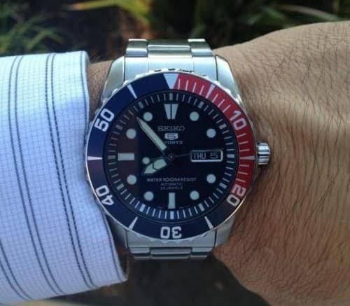 Seiko 5 Sports Pepsi Sea Urchin Automatic Men's Watch SNZF15K1