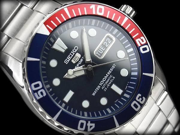 Seiko 5 Sports Pepsi Sea Urchin Automatic Men's Watch SNZF15K1