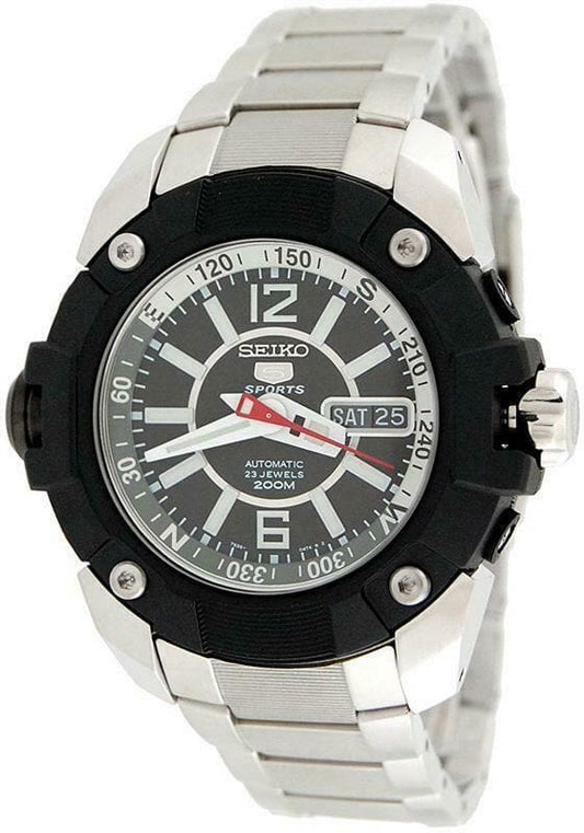 Seiko 5 Sports Pro Diver's Men's Black Dial Stainless Strap Watch SKZ261K1