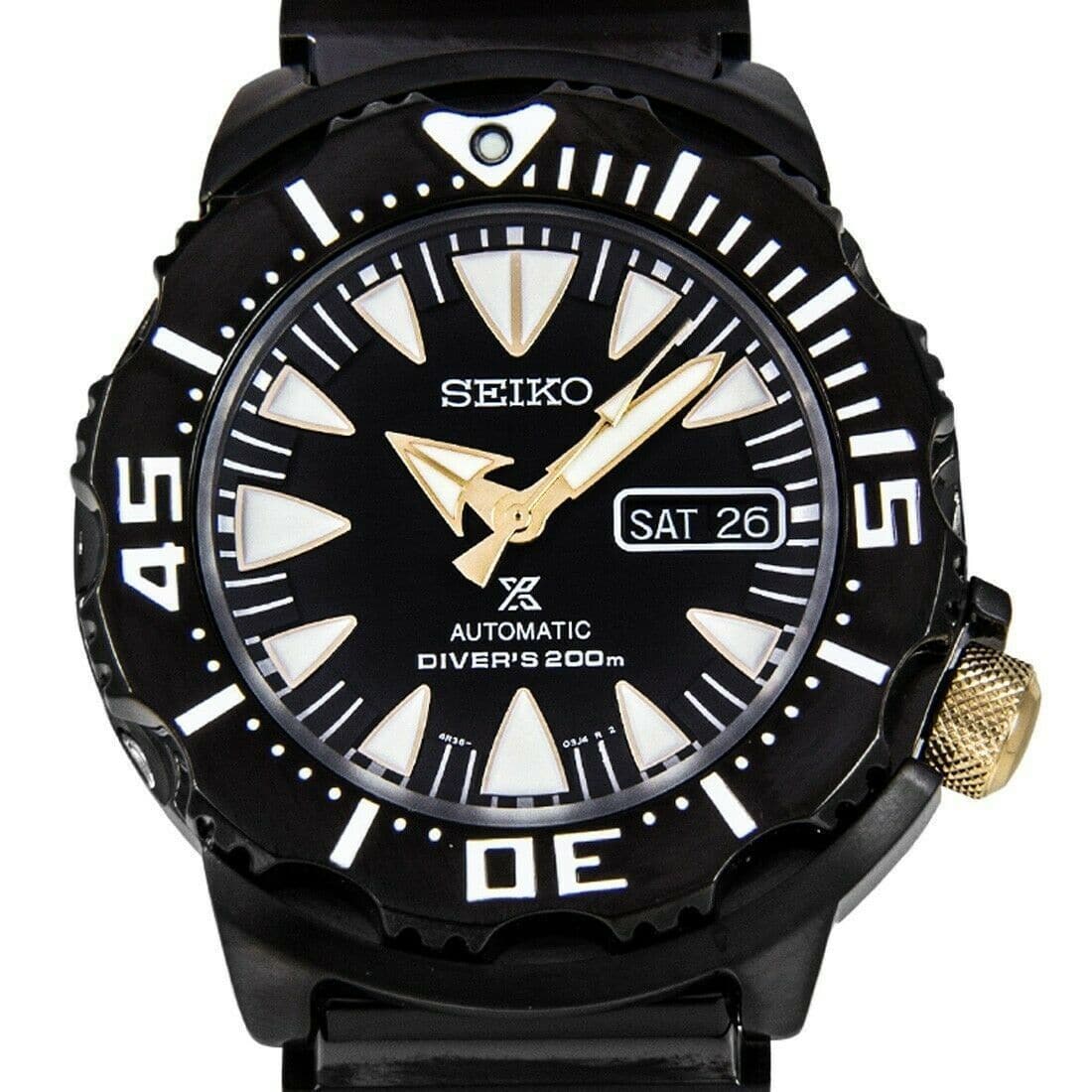 Seiko Black Monster Gen 2 200M Diver's Men's Watch SRP583K1