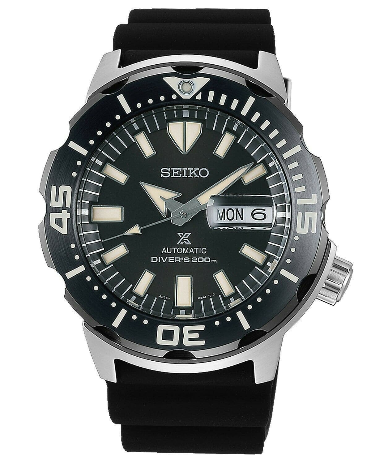 Seiko Black Monster Gen 4 Diver's 200M Men's Rubber Strap Watch SRPD27K1