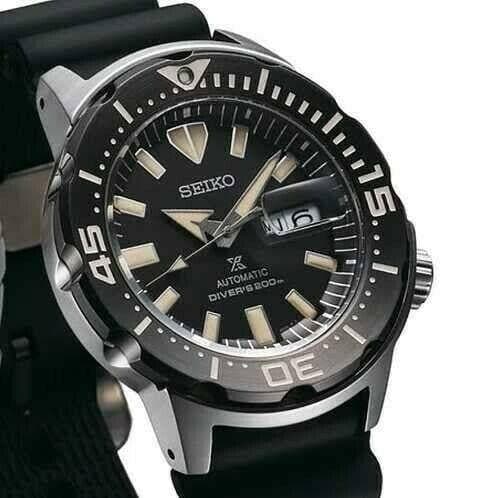 Seiko Black Monster Gen 4 Diver's 200M Men's Rubber Strap Watch SRPD27K1