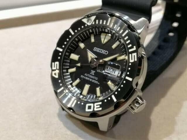 Seiko Black Monster Gen 4 Diver's 200M Men's Rubber Strap Watch SRPD27K1