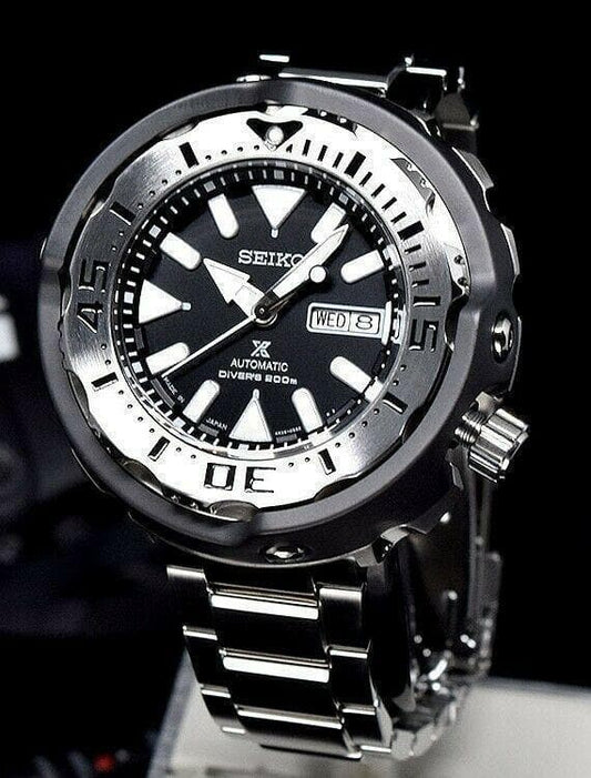 Seiko Japan Made Black Ceramic Shroud Tuna 200M Diver's Men's Watch SRPA79J1