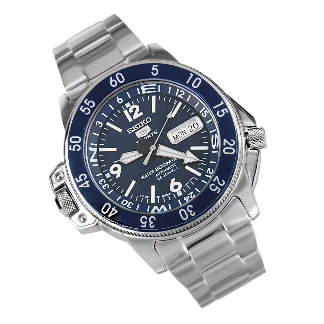 Seiko Japan Made Map Meter Blue Atlas/Land Shark 200M Men's Watch SKZ209J1