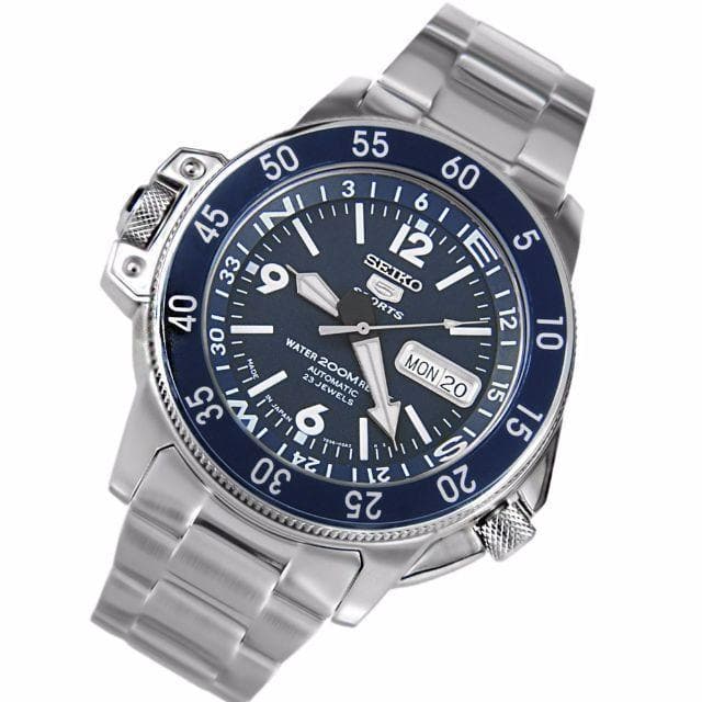 Seiko Japan Made Map Meter Blue Atlas/Land Shark 200M Men's Watch SKZ209J1