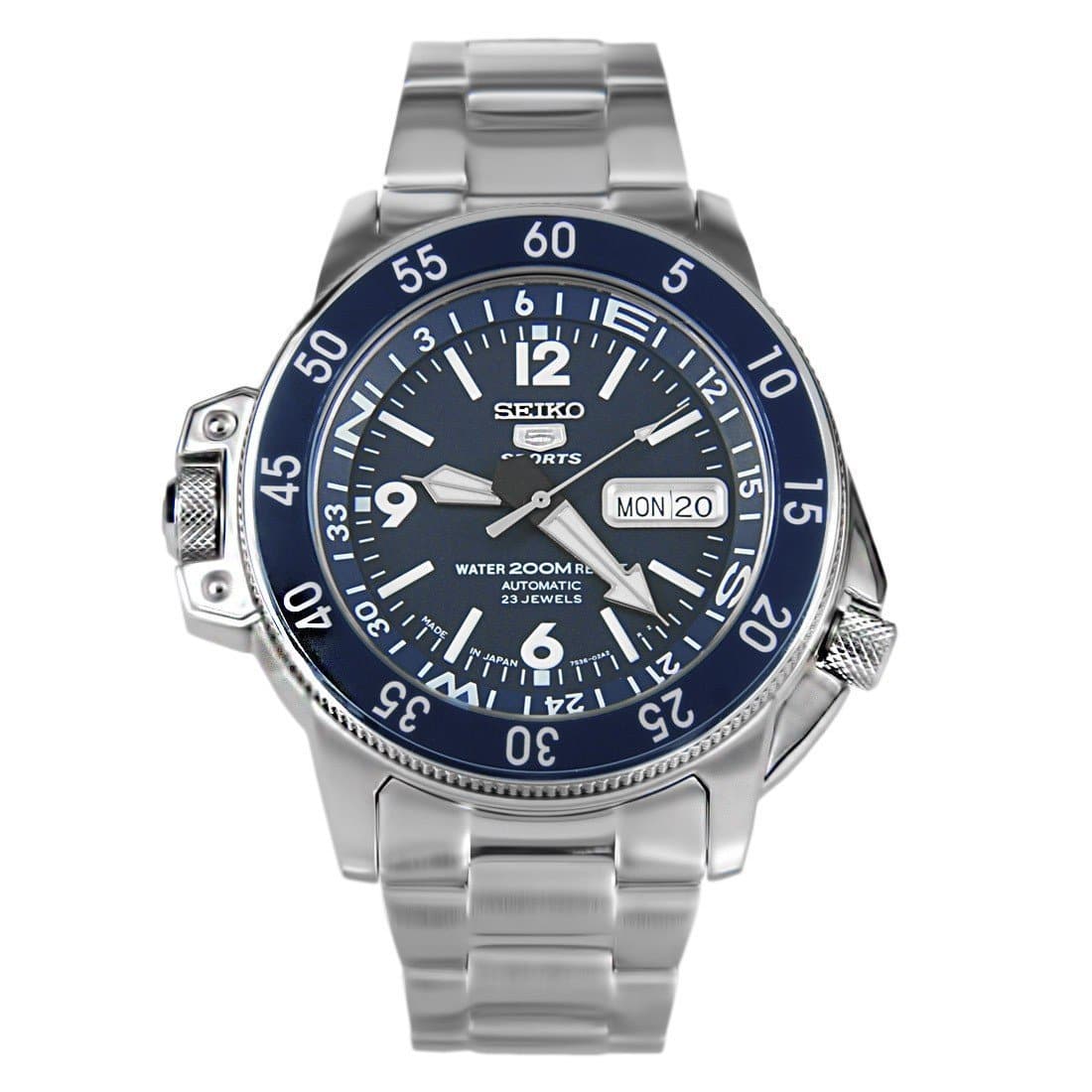 Seiko Japan Made Map Meter Blue Atlas/Land Shark 200M Men's Watch SKZ209J1