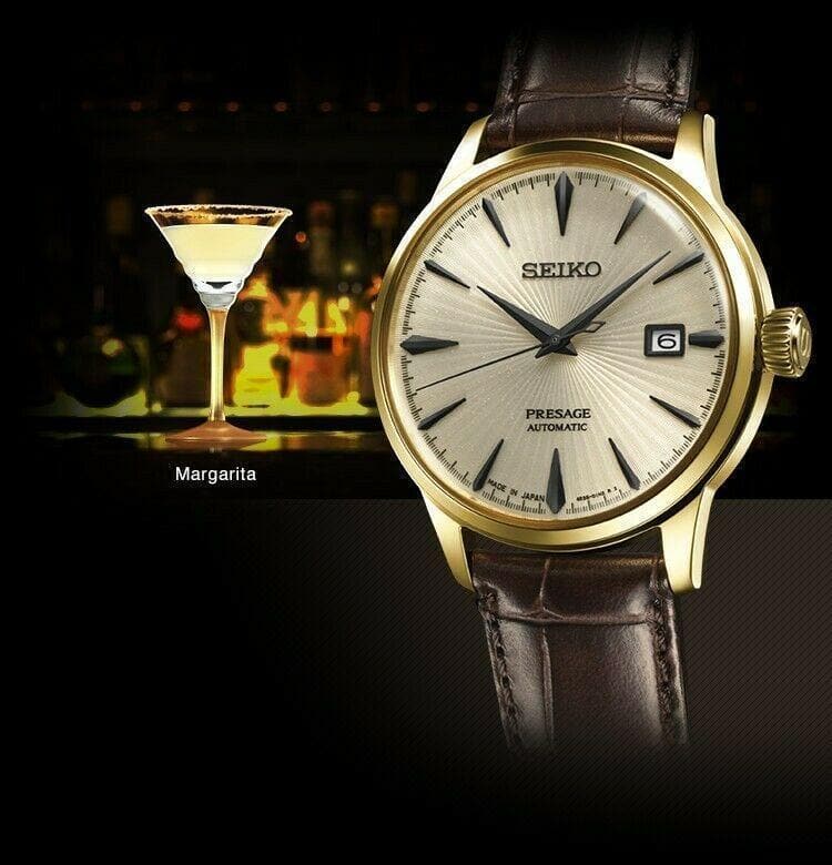 Seiko Japan Made Presage Cocktail Margarita Men's Leather Strap Watch SRPB44J1